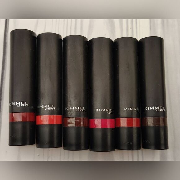 Rimmel Set  Lasting Finish Extreme Lipstick 6 New - Picture 3 of 5
